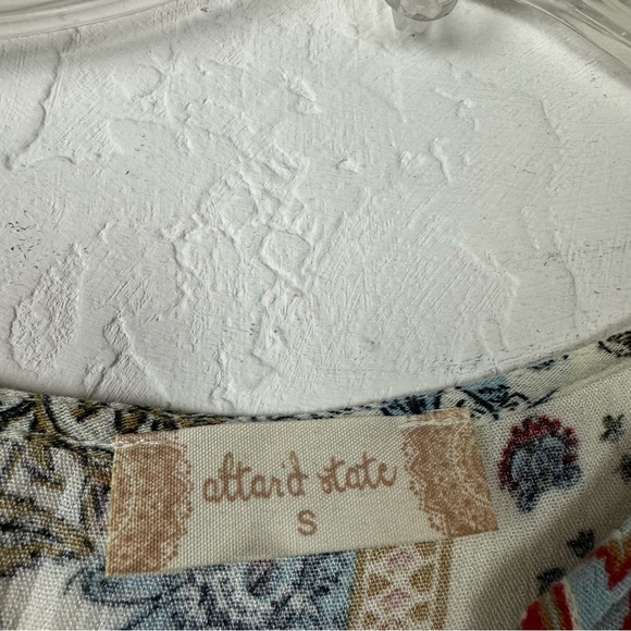 Altard State Popover Blouse Shirt Top Boho Floral Printed Tassel Tie Patchwork‎ - Picture 10 of 10